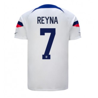 Förenta staterna Giovanni Reyna #7 Hemmakläder VM 2022 Kortärmad